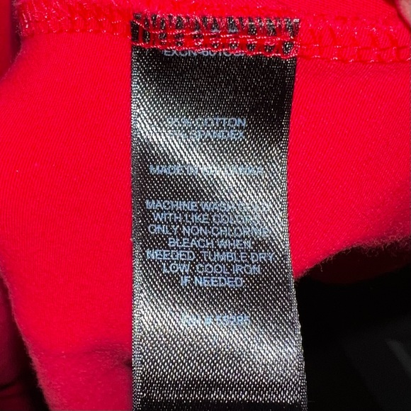 Express Red Fit & Flare Choker V Neck Stretchy Soft Flattering Dress Size Small - Picture 7 of 8